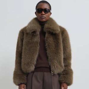 The Frankie Shop Sabrina Faux Fur Jacket